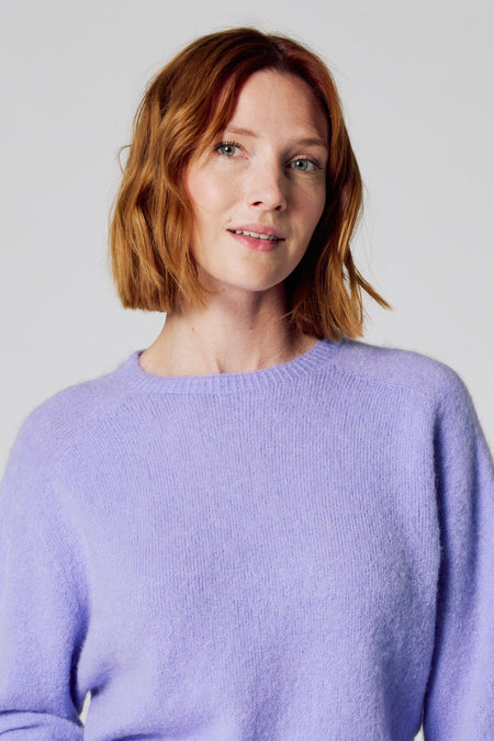 Pull à col rond - violet