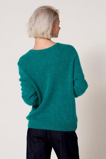 Pull à col rond - vert