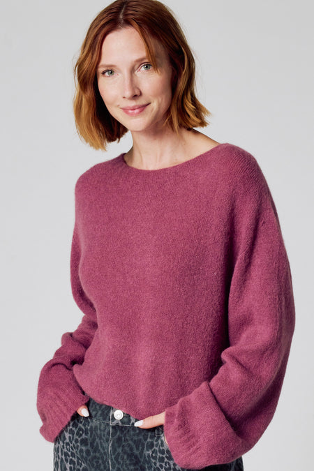 Pull à col rond - Rose