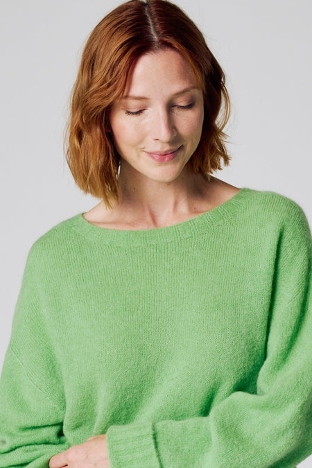 Pull à col rond - vert