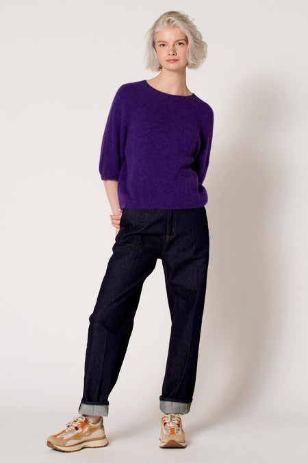 Pull à col rond - violet