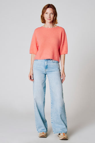 Pull à col rond - rose - Clouds of Fashion