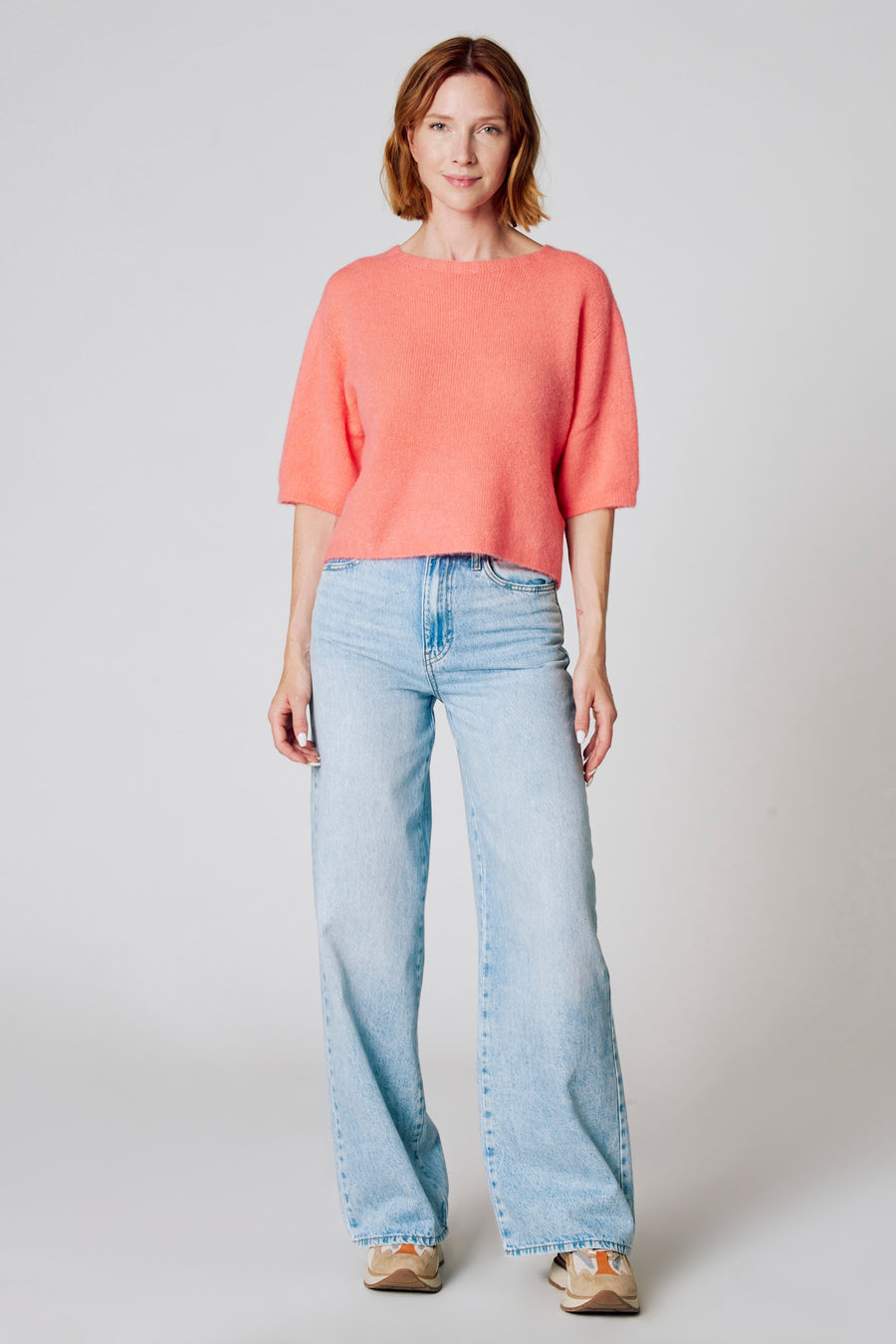 Pull à col rond - rose - Clouds of Fashion