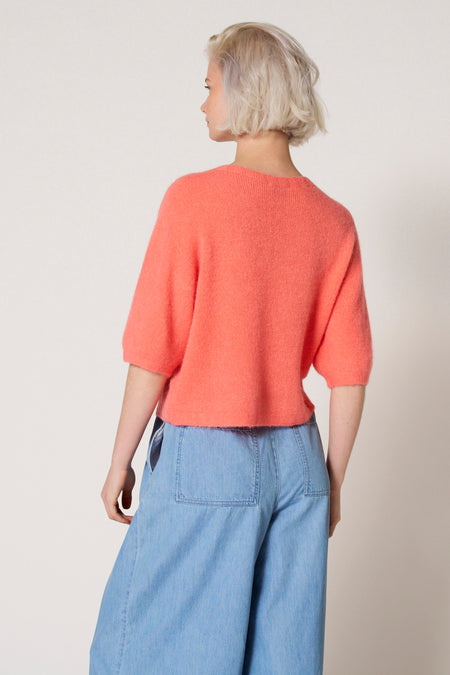 Pull à col rond - rose