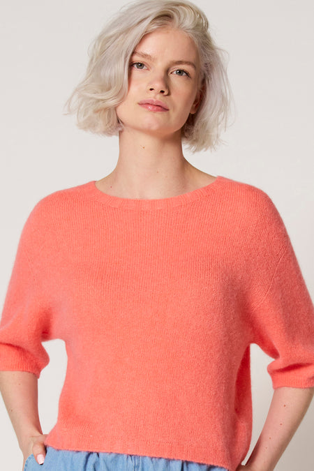 Pull à col rond - rose