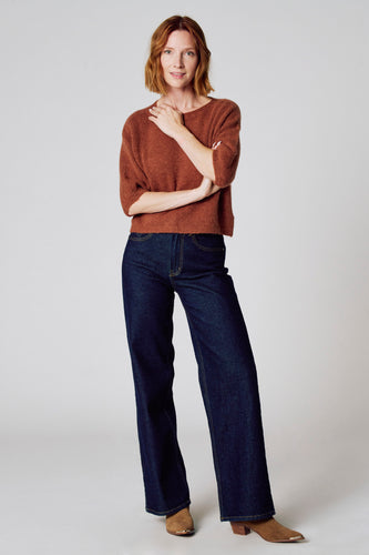 Pull à col rond - brun - Clouds of Fashion