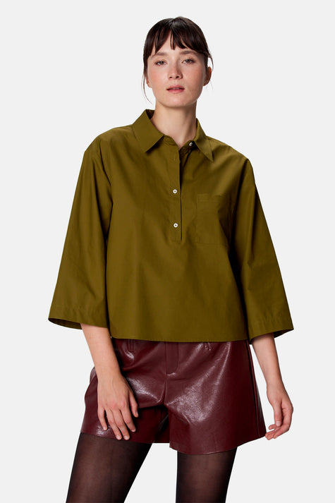 Blouse à manches 3/4 - vert
