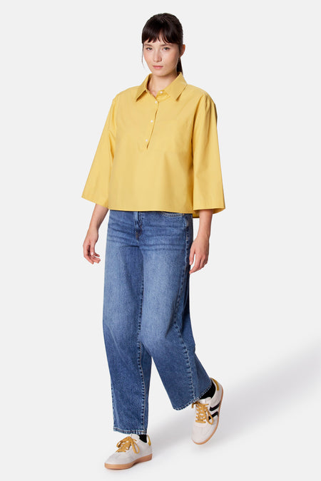 Blouse à manches 3/4 - jaune