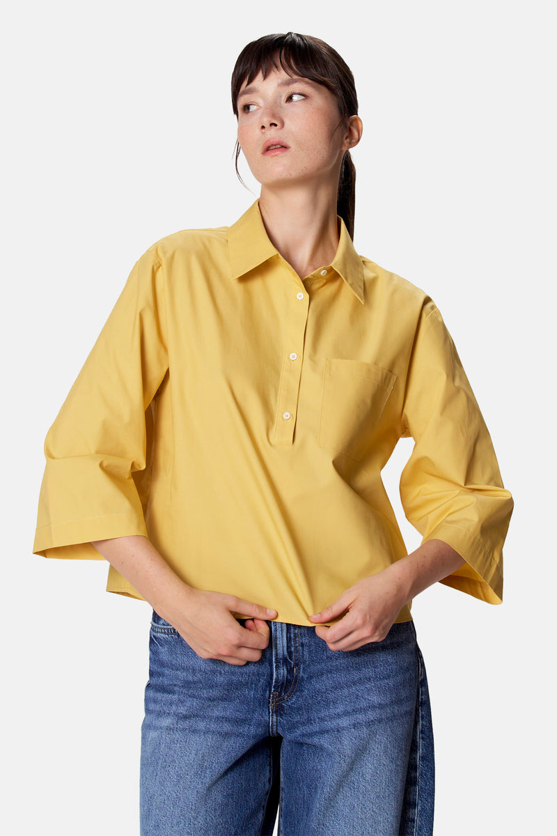 Blouse à manches 3/4 - jaune