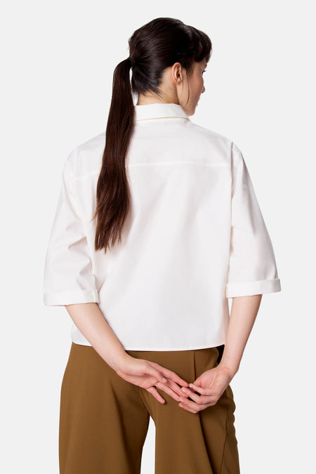 Blouse à manches 3/4 - blanc