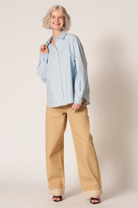 Blouse à manches longues - bleu