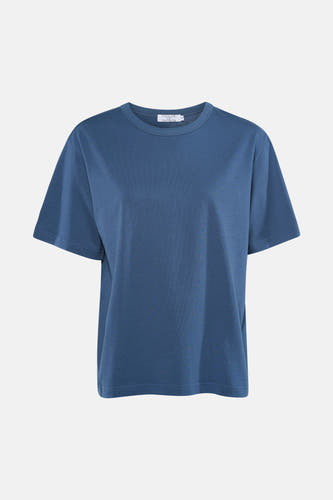 T-shirt bleu à manches courtes de Clouds of Fashion, couleur unie et look décontracté.