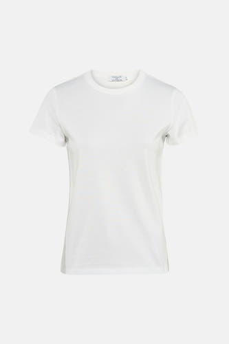 T-shirt blanc à manches courtes de Clouds of Fashion, modèle classique à col rond.