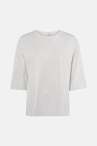 T-shirt gris à manches courtes de Clouds of Fashion, avec un design uni et une coupe décontractée.