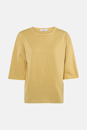 T-shirt jaune à manches courtes de Clouds of Fashion, coupe décontractée.