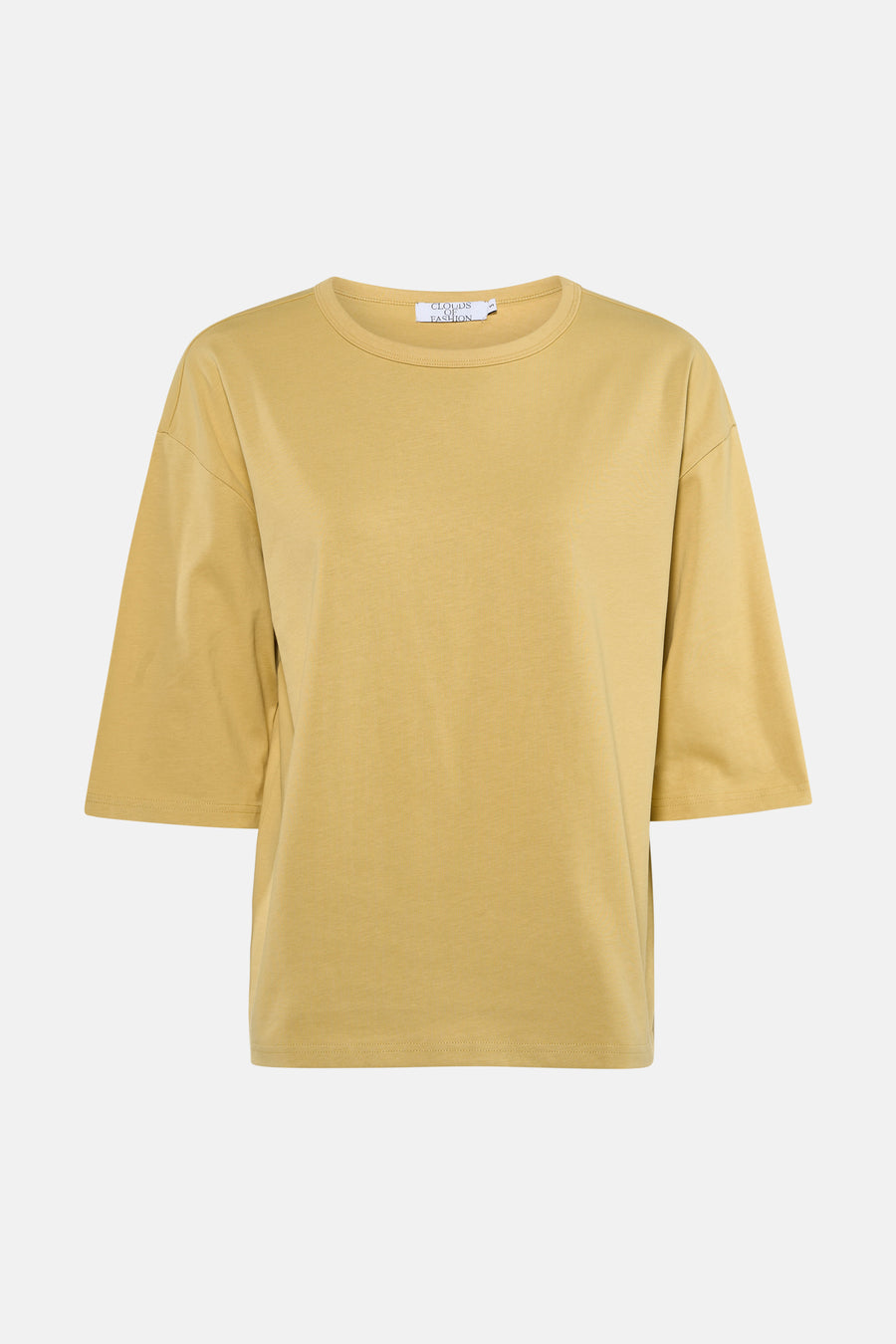 T-shirt jaune à manches courtes de Clouds of Fashion, coupe décontractée.