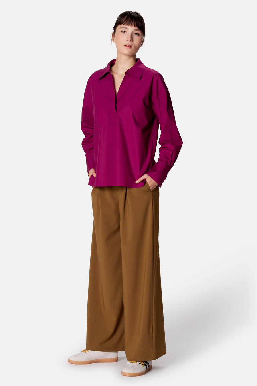 Blouse à manches longues - Mauve