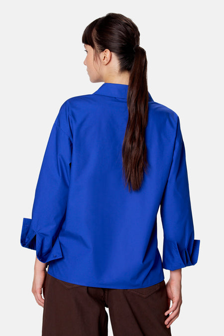 Blouse à manches longues - bleu