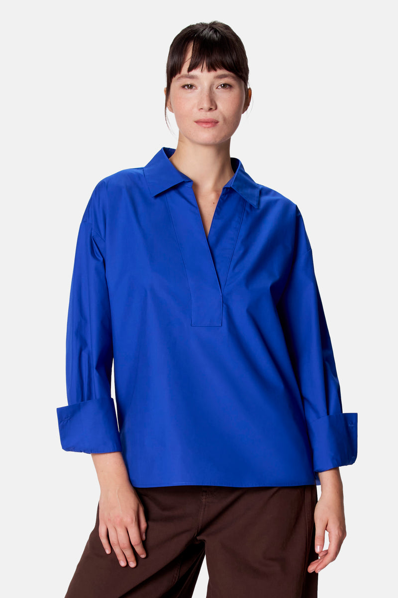 Blouse à manches longues - bleu