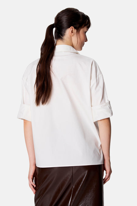 Blouse à manches longues - blanc