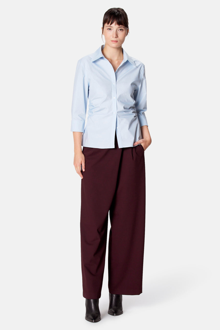 Blouse à manches longues - bleu