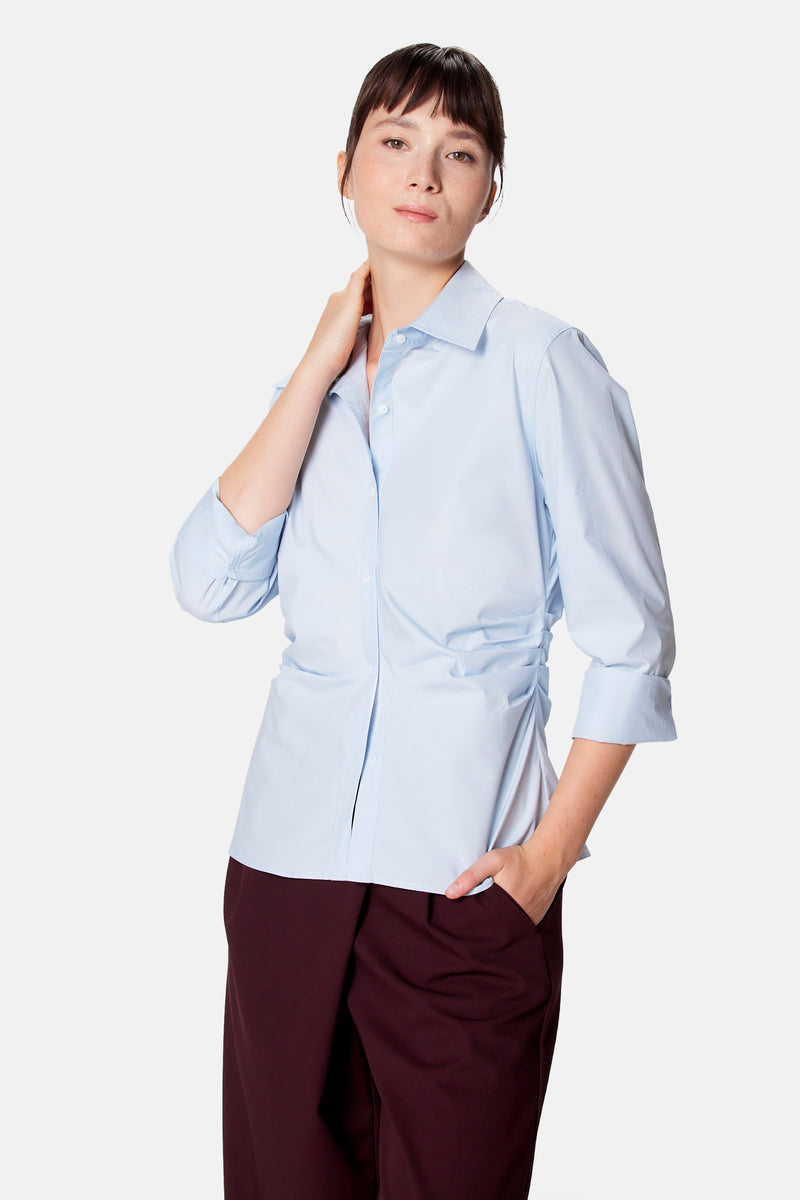 Blouse à manches longues - bleu