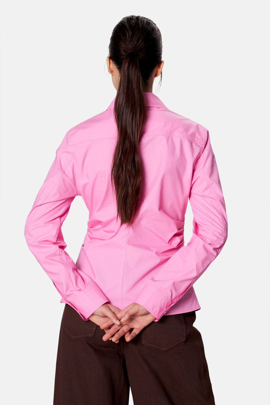 Blouse à manches longues - rose