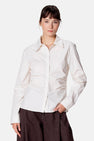 Blouse à manches longues - blanc