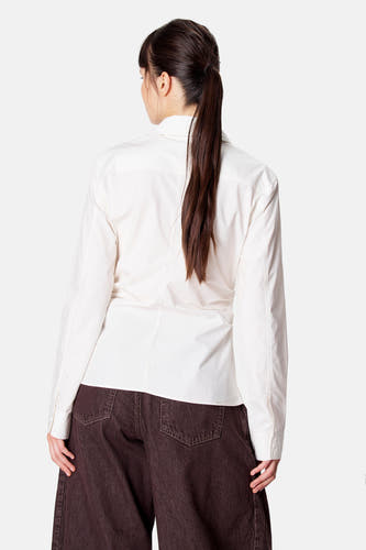 Blouse à manches longues - blanc