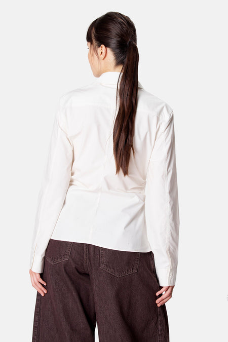Blouse à manches longues - blanc