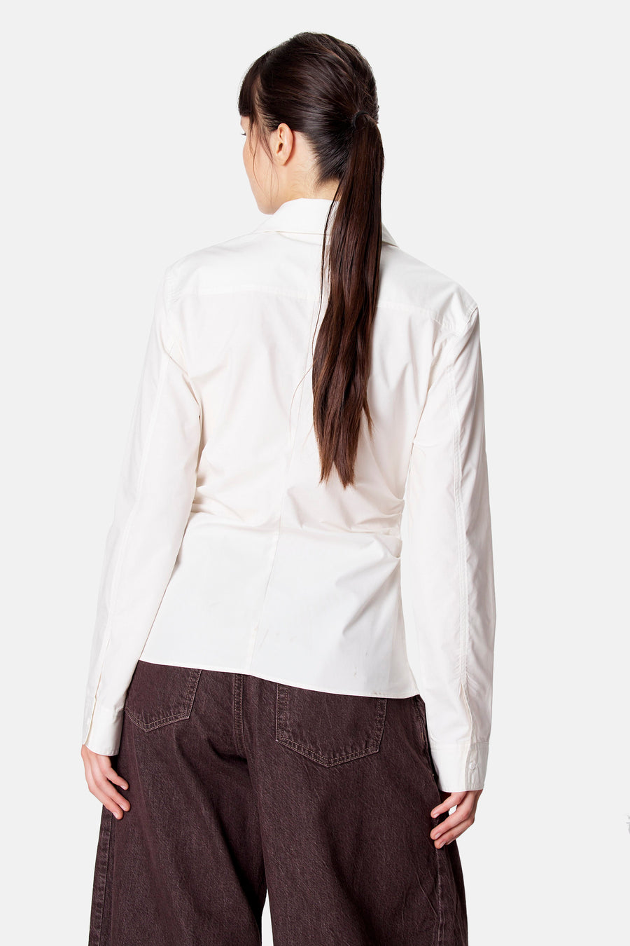 Blouse à manches longues - blanc