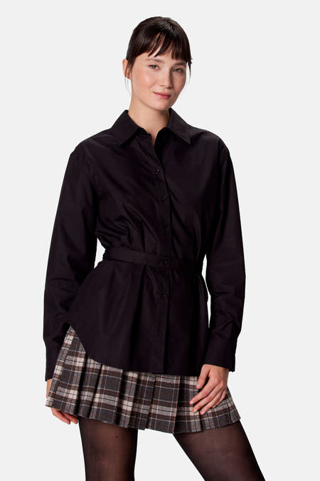 Blouse à manches longues - noir