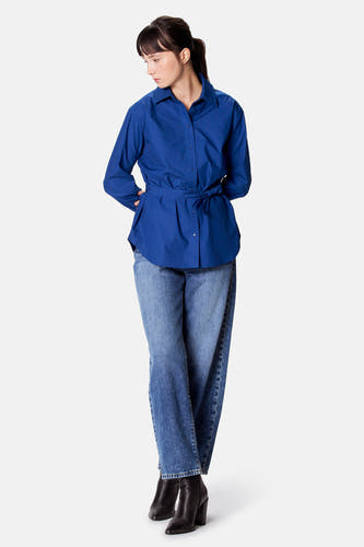 Blouse à manches longues - bleu