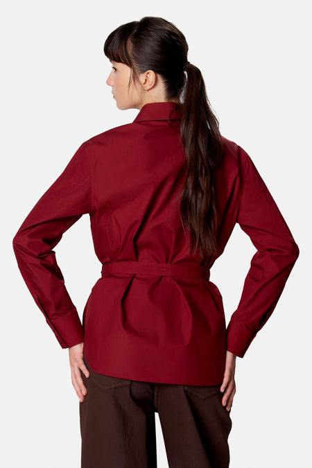Blouse à manches longues - rouge