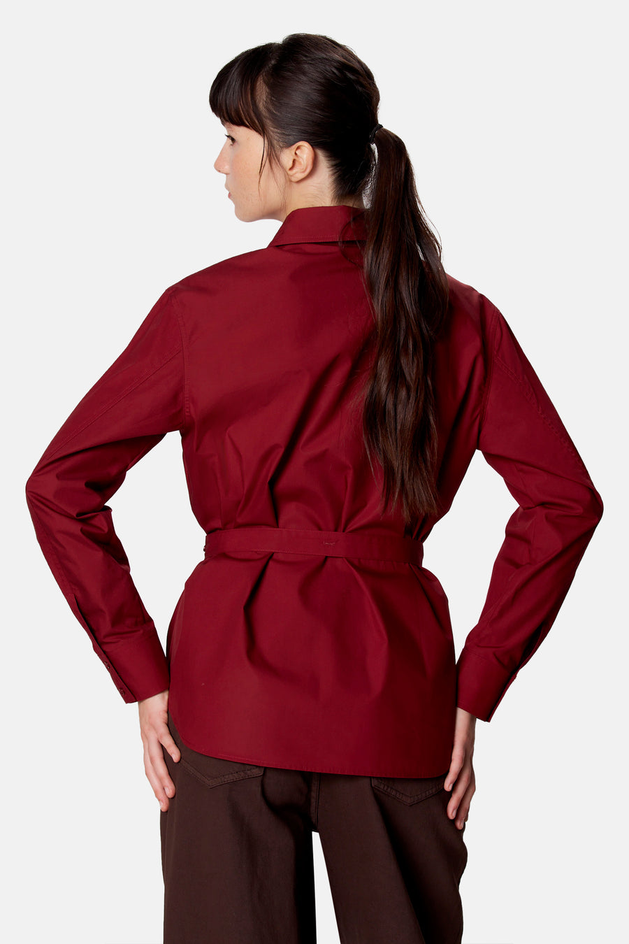 Blouse à manches longues - rouge