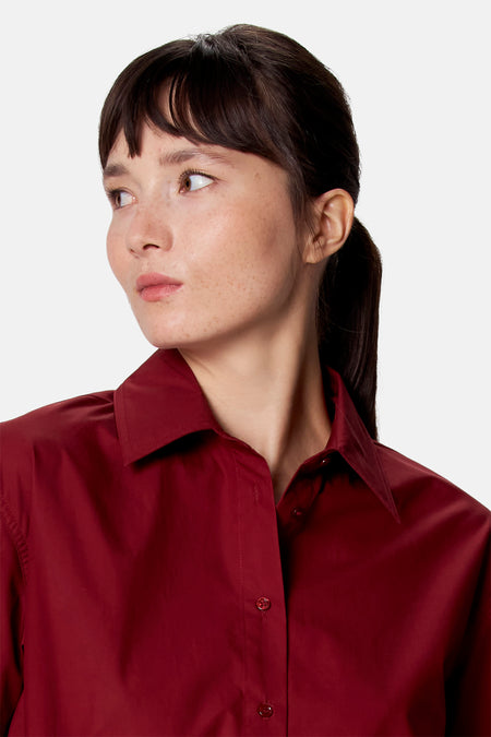 Blouse à manches longues - rouge