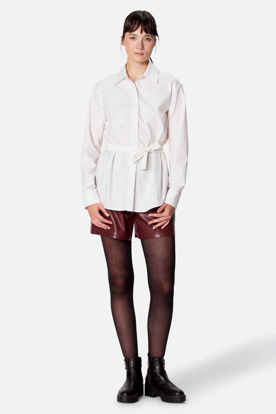Blouse à manches longues - blanc