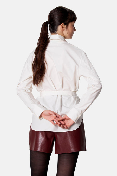 Blouse à manches longues - blanc