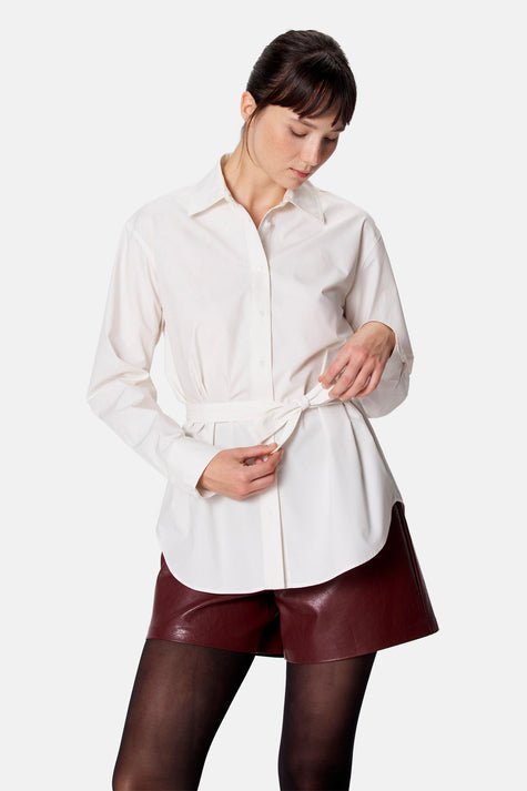 Blouse à manches longues - blanc