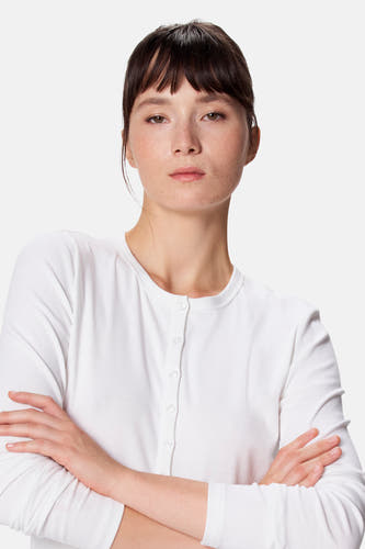 Top uni manche longue blanc - Clouds of Fashion