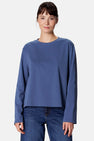 Top uni manche longue bleu - Clouds of Fashion