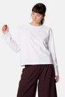 Top uni manche longue blanc - Clouds of Fashion