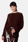 Pull col V brun - Clouds of Fashion