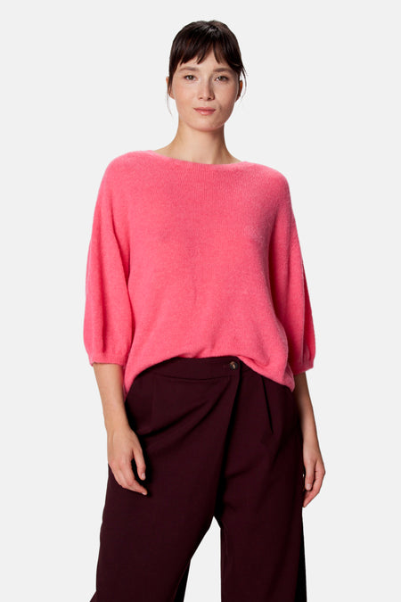 Pull à manches courtes - rose