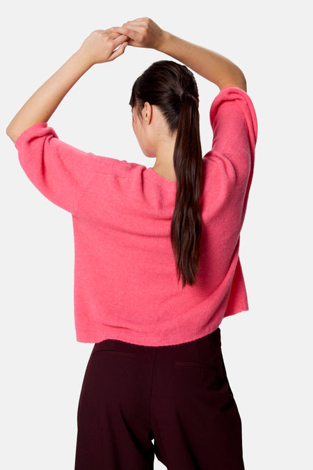 Pull à manches courtes - rose