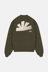 Sweat col O - vert