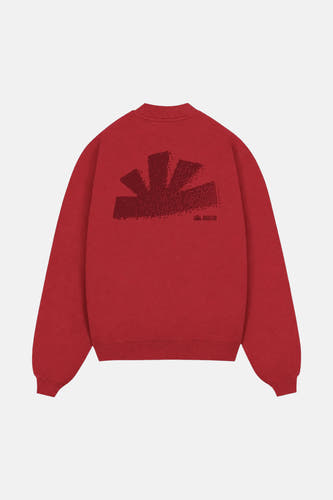 Sweat col O - rouge