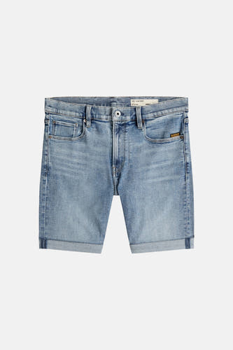 Short en jean bleu clair de G-Star RAW avec ourlets retroussés.