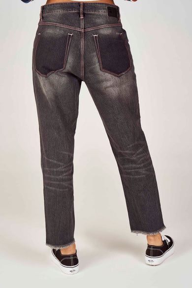 Jean &agrave; coupe droite - bleu