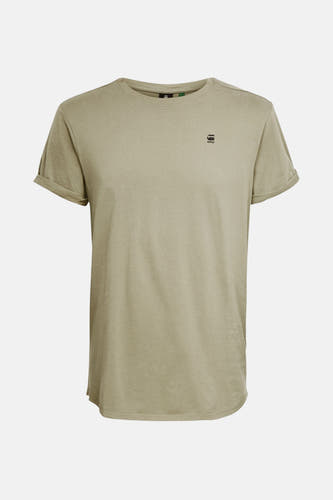 T-shirt vert de mantes courtes G-Star RAW, avec des manches retroussées et un petit logo sur la poitrine.
